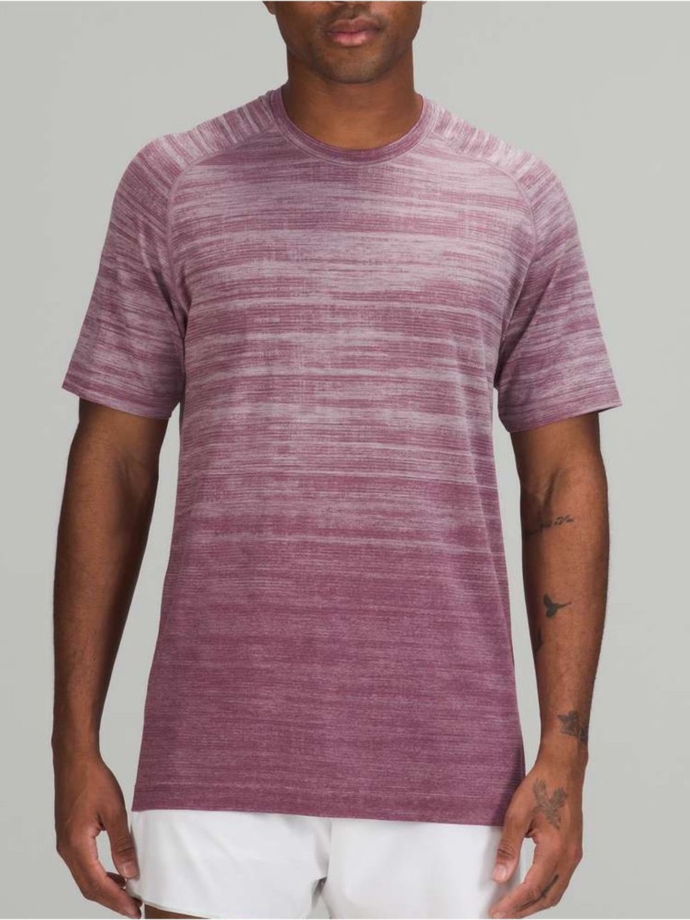 lululemon athletica Heathered Ombré Mauve Short Sleeve Crew Tee